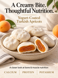 🍑  Creamy Yogurt-Coated Turkish Apricots🤍