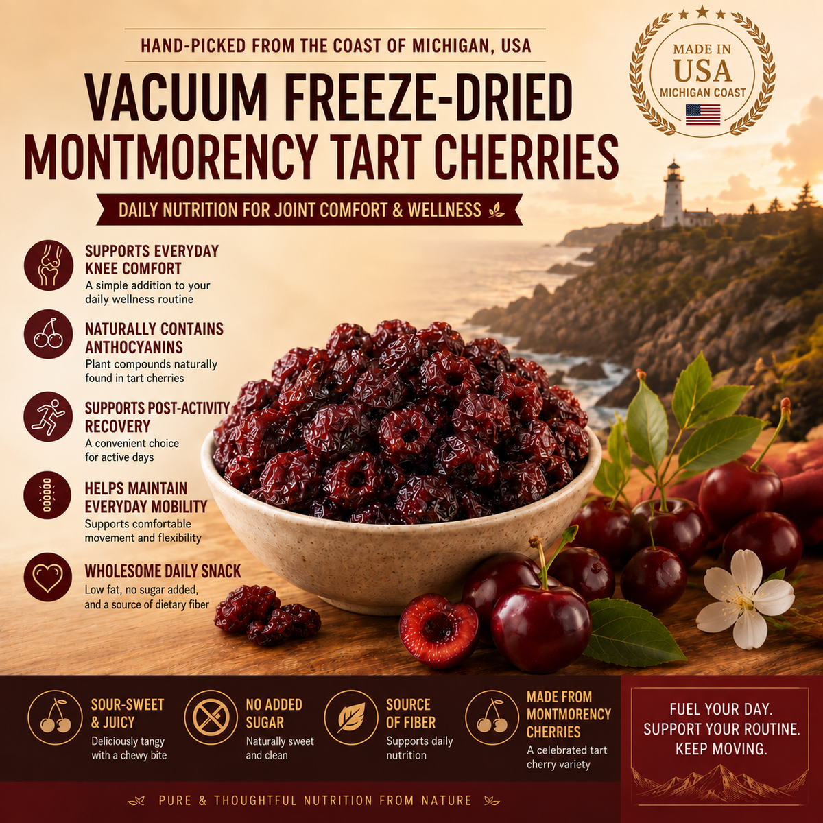Tart Cherry Extract for Joint Support - Back & Knee Relief | Greenpeel Co