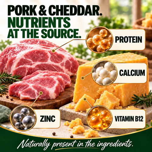 Berkshire Pork & Wisconsin Cheddar Bites for Joint Support - Back & Knee Relief